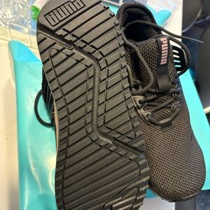 Puma Black Mesh Running Shoes